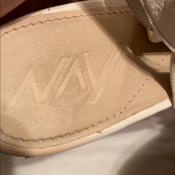 NAYA white cork open toed wedge - Picture 8 of 8